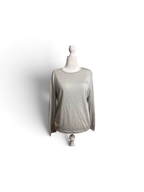 Ralph Lauren Light Gray Long Sleeve Knit Sweater Top size XL